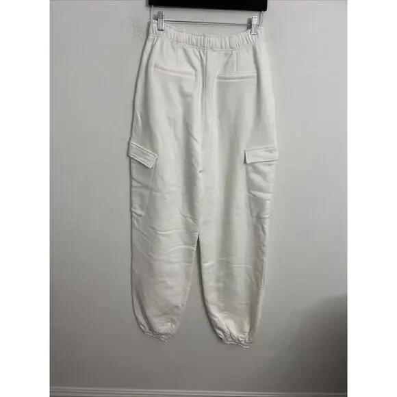 SALLY LAPOINTEcotton JOGGERS Off White size M NWT $290msrp